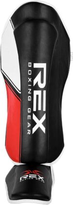 Rex Sports Shin Guards for Muay Thai, Kickboxing, MMA Fighting and Training, Instep Leg Protector Foam Pads for Martial Arts, Sparring, Protective Gear for BJJ and Boxing - Image 6