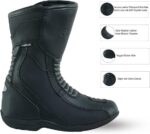 PROFIRST Motorbike Men’s Long Ankle Boots Motorcycle Waterproof Anti Slip Rubber Soul Boots Armored and Racing Shoes - Image 2