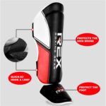 Rex Sports Shin Guards for Muay Thai, Kickboxing, MMA Fighting and Training, Instep Leg Protector Foam Pads for Martial Arts, Sparring, Protective Gear for BJJ and Boxing - Image 5