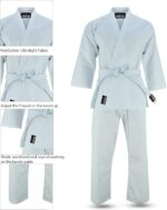 Rex Sports Karate Suit GI Aikido Training Lightweight for Kids & Adults Martial Arts Uniform with Belt - Image 3