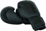 REX Boxing Gloves Training Boxing Punching Gloves for Kids & Adult PU Leather | Matte Black Glove for Sparring Kickboxing, Fighting - Image 2