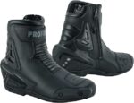 PROFIRST Motorcycle Riding Boots for Men Genuine Leather Rubber Sole Sport Bikes Ankle Protective Motorcycle Shoes with Zipper TPO Protection Short Ankle