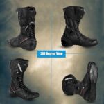 PROFIRST Motorcycle Boots for Men Comfortable Fit Riding Armored Boots with Zipper, Anti-Slip Sole, Reinforced Street Racing Shoes - Image 4