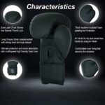 REX Boxing Gloves Training Boxing Punching Gloves for Kids & Adult PU Leather | Matte Black Glove for Sparring Kickboxing, Fighting - Image 5