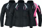PROFIRST Women’s Motorcycle Jacket with CE Armor – Waterproof 4 Season Riding Jacket with Reflective Panels & Adjustable Fit