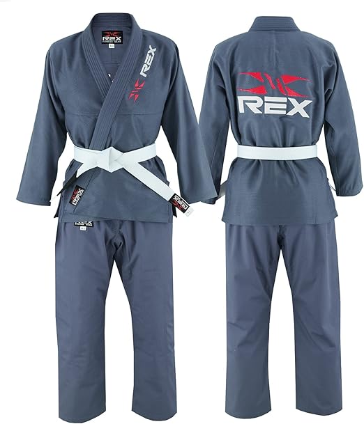 71fxGa2+JoL._AC_SX522_ Rex Sports Brazilian Jiu Jitsu, for Men and Women BJJ Gi Grappling Kimonos Lightweight White Belt - Image 1